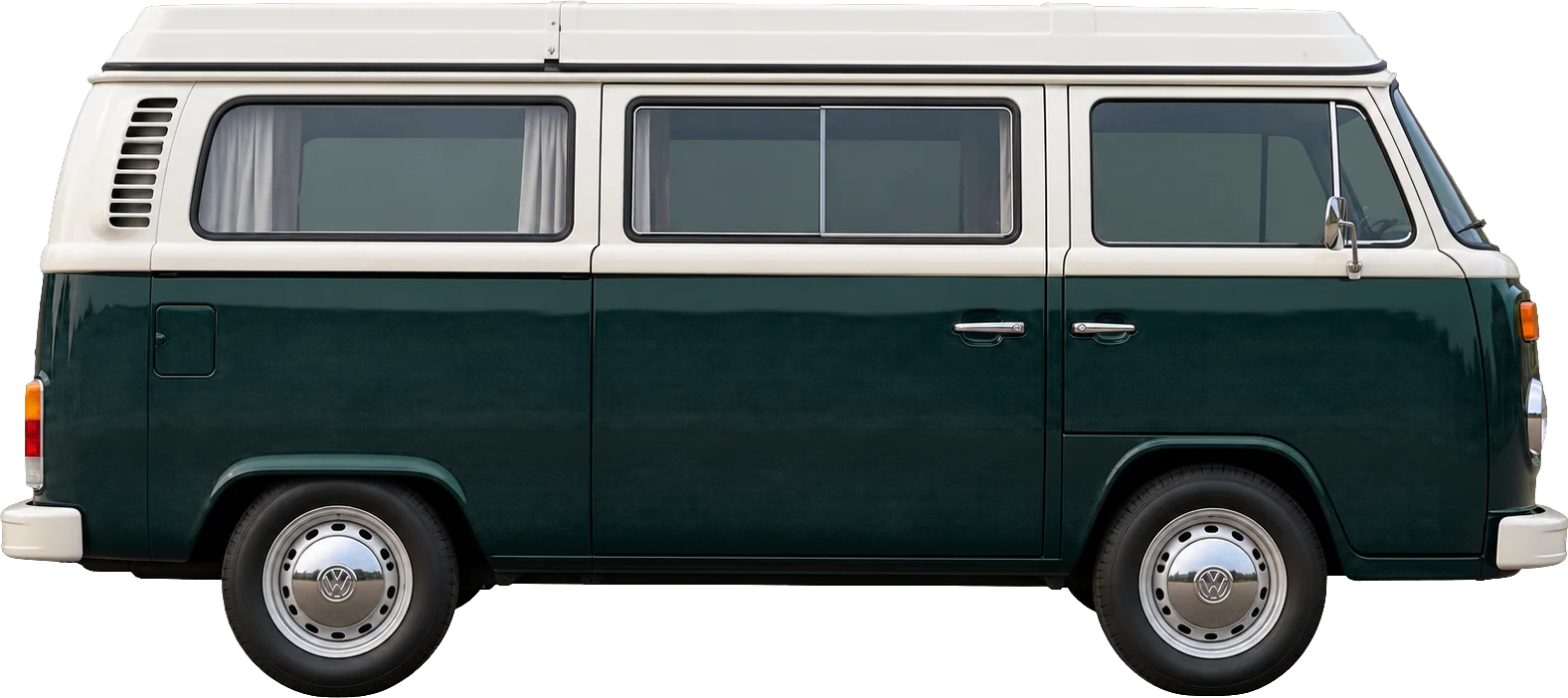 Combi Volkswagen T2b Westfalia vert et blanc